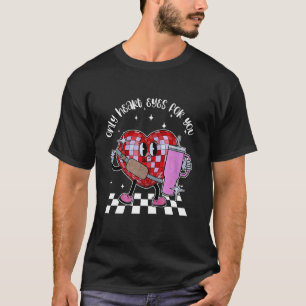 Alleen hartogen voor jou Valentijn Disco Ball Hear T-shirt