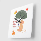 Alleen herfstenergie vierkante klok (Hoek)