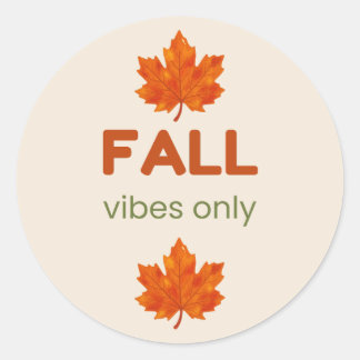 Alleen Herfststemmingen Knus Herfstontwerp Ronde Sticker