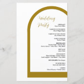 Alleen het Boho Arch Script Text Wedding Program (Achterkant)