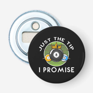 Alleen het puntje, dat beloof ik, Biljart Button Flesopener