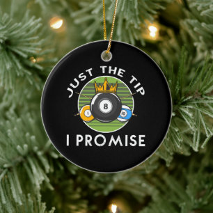 Alleen het puntje, dat beloof ik, Biljart Keramisch Ornament