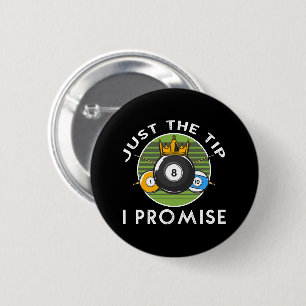 Alleen het puntje, dat beloof ik, Biljart Ronde Button 5,7 Cm