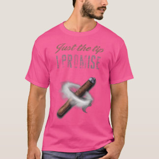 Alleen het puntje, dat beloof ik, sigaar voor mann t-shirt