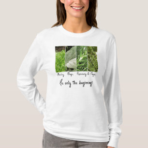 Alleen het T-shirt met lange hoes voor beginnende