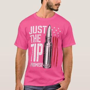 Alleen het Tip I Promise Bullet American Flag Pist T-shirt