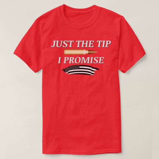 Alleen het Tip I Promise Bullet American Flag Pist T-shirt (Design voorkant)