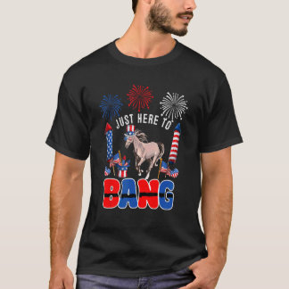 Alleen Hier Om Te Bonken  Paard Zonnebril Amerikaa T-shirt