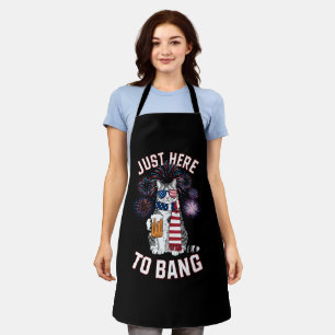 Alleen hier om USA-vlag bier kattenliefhebber 4 ju Schort