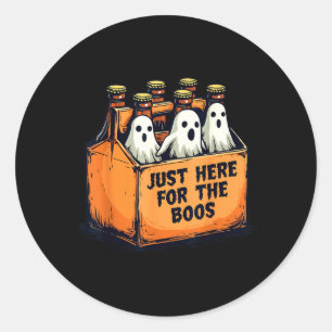 Alleen hier voor de Boos Grappig Halloween Geest B Ronde Sticker