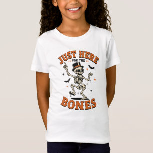 Alleen hier voor de botten Grappige dansende skele T-shirt