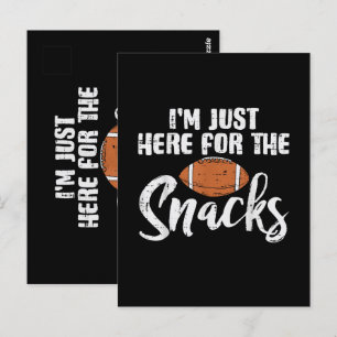 Alleen hier voor de snacks American Football Grapp Briefkaart