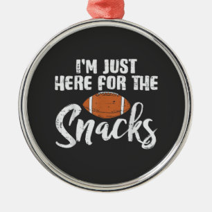 Alleen Hier voor de Snacks American Football Grapp Metalen Ornament