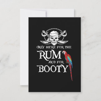 Alleen hierRum en Booty Pirate & Parrot Pirate Kaart