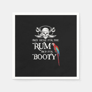 Alleen    hierRum en Booty Pirate & Parrot Pirate Servet