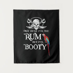 Alleen    hierRum en Booty Pirate & Parrot Pirate Wandkleed