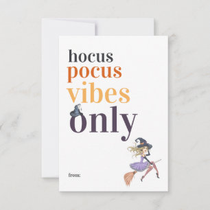 Alleen Hocus Pocus Vibes Halloween Witch Classro Notitiekaartje