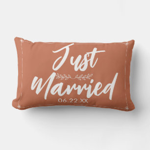 Alleen huwelijksdatum weddenschap Gift Cute Lumbar Kussen
