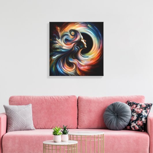 Alleen ik canvas afdruk (Insitu (Woonkamer))