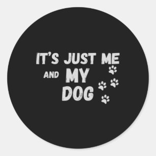 Alleen ik en mijn hond ronde sticker