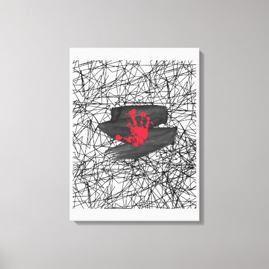 Alleen in het vacuüm van het universum canvas afdruk (Voorkant)