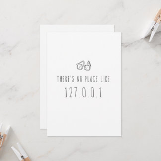 Alleen in het Wenskaart Silicon Valley: 127.0.0.1 Kaart