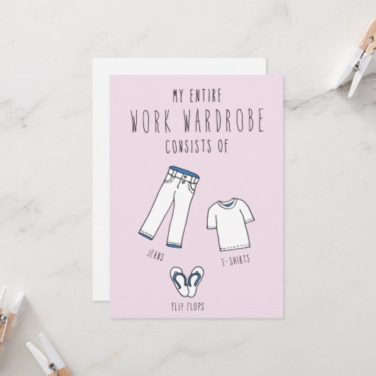 Alleen in het Wenskaart Silicon Valley: Wardrobe Kaart (Voorkant / Achterkant in situ)