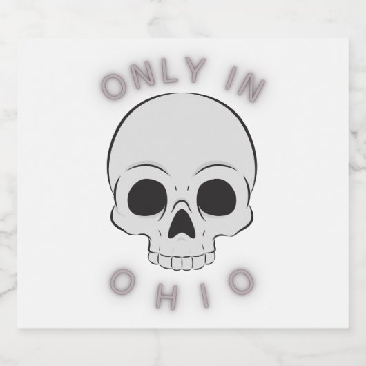 Alleen in ohio sparkling wijnetiket (Enkel label)
