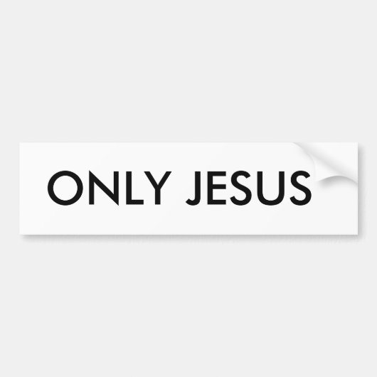 ALLEEN JESUS BUMPERSTICKER (Voorkant)