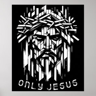 Alleen Jezus - Abstracte geometrische kunst Poster