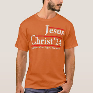 Alleen Jezus kan deze natie Jezus Christus 2024 re T-shirt