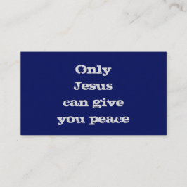 Alleen Jezus kan je een evangele kaart geven. Visitekaartje
