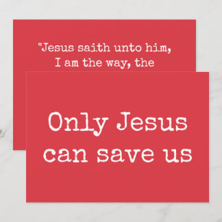 Alleen Jezus kan ons Christelijke evangelbericht V Kaart