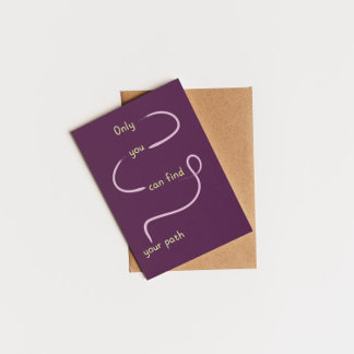 Alleen jij kunt je weg inspirerend vinden briefkaart