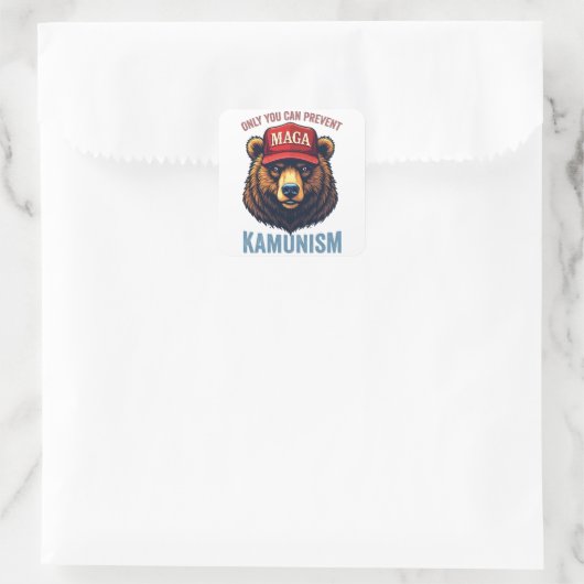 Alleen jij kunt kamunisme voorkomen vierkante sticker (Tas)
