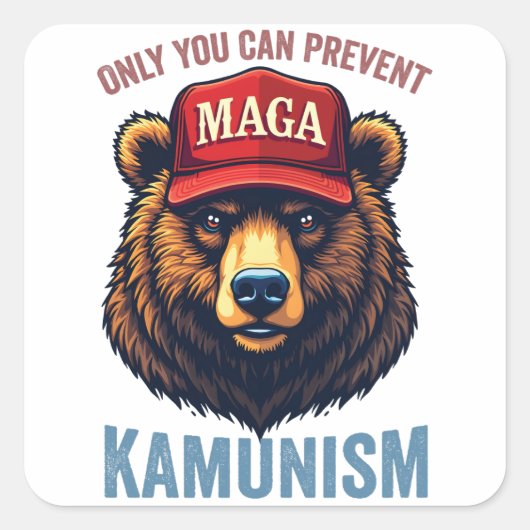 Alleen jij kunt kamunisme voorkomen vierkante sticker (Voorkant)