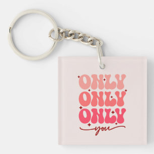 Alleen jij Minimalistische en romantische herhal Sleutelhanger