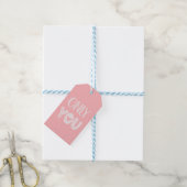 Alleen jij roze Valentijnsdag Cadeaulabel (Met Touw)