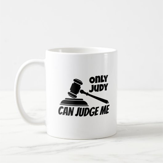 Alleen Judy kan me beoordelen Koffiemok (Links)