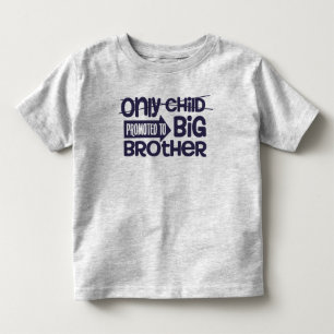 Alleen kind gepromoveerd tot grote broer aankondig kinder shirts