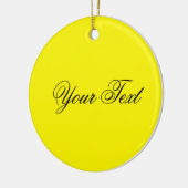 ALLEEN KLEUR/citroen + jouw tekst Keramisch Ornament (Links)