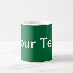 ALLEEN KLEUR / donkergroen + jouw tekst Koffiemok
