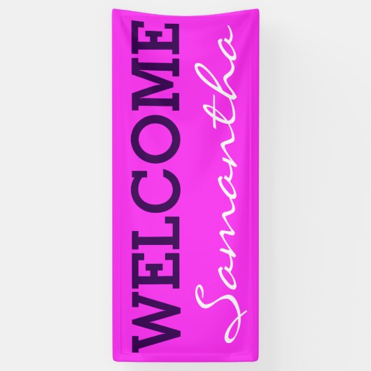 Alleen kleur en woorden + uw ideeën spandoek (Verticaal)