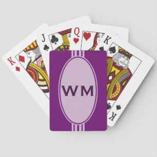 ALLEEN KLEUR / KNOPBANNER wit + monogram Pokerkaarten