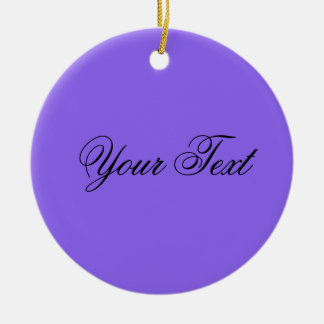 ALLEEN KLEUR / lila + jouw tekst Keramisch Ornament
