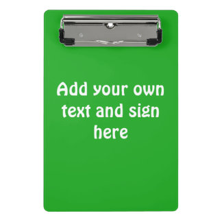 Alleen Kleurachtergrond - gras groen + uw ideeën Mini Klembord