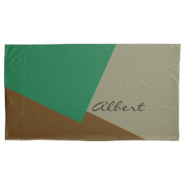 Alleen kleurenachtergrond. - donkerbruin groen + u kussensloop