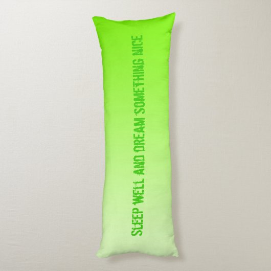 ALLEEN KLEURENGROENEN - neongroen + jouw tekst Lichaamskussen (Achterkant (Verticaal))