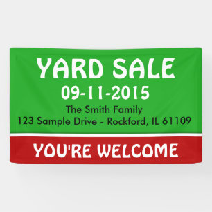 Alleen kleurgras, groen en streep + uw idee spandoek