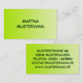 ALLEEN KLEURKLEUREN - groen voorjaar Visitekaartje (Voorkant / Achterkant)